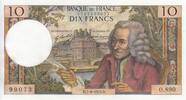 France 10 francs 10 Francs - Voltaire - 07-06-1973 - Serial O.890 -