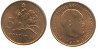 Mozambique 5 centimos 5 Centimos President Samora Machel - 1975 -