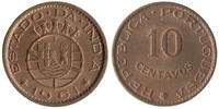 Portugal 10 centavos 10 Centavos - Armoiries - 1961 -
