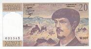 France 20 francs 20 Francs - Debussy - 1981 - Serial W.007 -