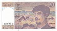 France 20 francs 20 Francs - Debussy - 1990 - Serial D.028 - Faute -