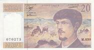 France 20 francs 20 Francs - Debussy - 1990 - Série M.030 - Faute -