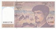 France 20 francs 20 Francs - Debussy - 1997 - Serial A.050 - Small number -
