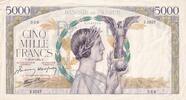 France 5000 francs 5000 Francs Victory - 23-03-1944 - Serial J.1257 -