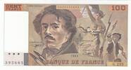 France 100 francs 100 Francs - Delacroix - 1993 - Serial G.233 -