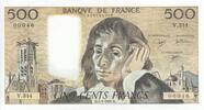 France 500 francs 500 Francs - Pascal - 03-01-1991 - Serial V.344 - Small Number -