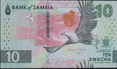Zambia  10 Kwacha - Kabwelume Falls - 2024 - Serial AC or AE UNC