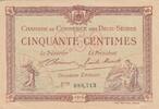 France 50 centimes 1916 50 Cents - Chamber of Commerce - Deux-Sèvres - 10-07-1916 - Serial 888 VF