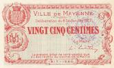 25 centimes 1917 Frankreich 25 Centimes - Mayenne City - 08-12-1917 I / ST