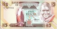 Zambia 1988 5 Kwacha Pres K. Kaunda - hydroelectric dam (1986-1988) UNC
