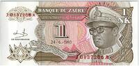 Zaire 1 nv likuta 1 New Likuta, Pdt Mobutu - Monument - 1993 UNC