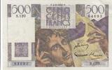 France 1952 500 Francs - Chateaubriand - 04-09-1952 - Serial S.120 XF