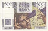 France 500 francs 500 Francs - Chateaubriand - 12-09-1946 - Serial Z.89 -