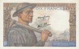 France 10 francs 10 Francs - Miner - 26-11-1942 - Serial E.28 -