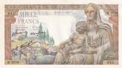 France 1000 francs 1000 Francs Goddess Demeter - 27-05-1943 - Serial W.5779 -
