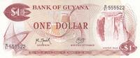 Guyana  1 Dollar - Cascade Kaieteur - Rice Harvesting - 1992 - Serial B51 UNC