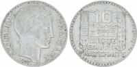 France  10 Francs Laureate head - 1934 Silver VF