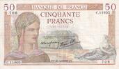 France 50 francs 50 Francs - Ceres - 21-12-1939 - Serial C.11805 -