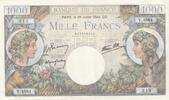 France 1000 francs 1000 Francs - Commerce and Industry - 20-07-1944 - Serial V.4684 -