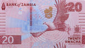 Zambia 20 kwacha 20 Kwacha - Chishimba Falls - Candelabra Tree - 2024 - Serial AH -