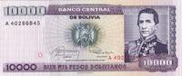 Bolivia 10000 pesos 10000 Pesos, Marshal A. De Santa Cruz - Parliament - 1984 -