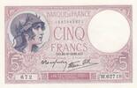 France 5 francs 5 Francs - Personification of France - 29-09-1939 - Series W.62718 672 -