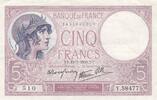 France 5 francs 5 Francs - Violet - 13-07-1939 - Series Y.58477 -