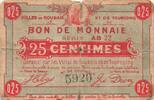 France 25 centimes 25 Centimes - City of Roubaix and Tourcoing - Serial ... 5,25 EUR  Excl. 15,00 EUR Verzending