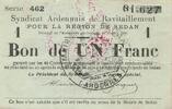 France 1 franc 1916 1 Franc - Sedan Region - 26-02-1916 - Serial 462 IV ... 8,40 EUR  Excl. 15,00 EUR Verzending
