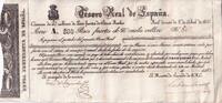 Spain 200 pesos fuertes 1837 Billet Spain 200 pesos fuertes 1837 III / SS 105,00 EUR  Excl. 15,00 EUR Verzending