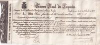 Spain 200 pesos fuertes 1837 Billet Spain 200 pesos fuertes 1837 II / VZ 157,50 EUR  Excl. 15,00 EUR Verzending