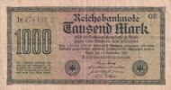 Germany 1000 mark 1922 Billet Germany 1000 mark 1922 III / SS 6,30 EUR  Excl. 15,00 EUR Verzending