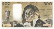 France 1970 500 Francs Pascal - 08-01-1970 - Serial O.17 XF