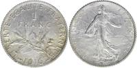France  1 Franc Semeuse - 1916 - Silver XF