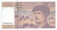 France 20 francs 20 Francs Debussy - 1997 - Serial X.053 -