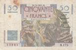 France 50 francs 50 Francs - Le Verrier 07-06-1951 - Serial N.179 -
