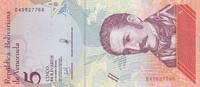 Venezuela 5 bolivares 5 Bolivares José Felix Ribas - Frog - 2018 -