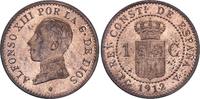 Spain 1 centimos 1 centimo - Alfonso XIII - 1912 - AU -