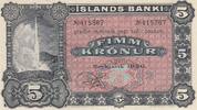 Iceland 5 kronur 5 Kronur Geyser - 1920 - UNC - P.15r -