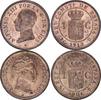 Spain 1 centimos Lot 2 x 1 centimo - Alfonso XIII - 1912 and 1906 - AU