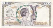 France 1938 5000 Francs Victory - 13-10-1938 Serial W.38 - VF+