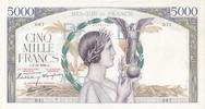 France 1938 5000 Francs Victory - 08-12-1938 Serial D.71 - VF