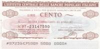 Italy 100 lires 100 Lire Istituto Generale delle Banche Popolari Italiane - 1977 - UNC - Avelino -