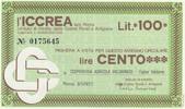 Italy 100 lires 100 Lire ICCREA - Valdarno - 1977 - UNC -