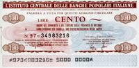 Italy 100 lires 100 Lire Istituto Centrale Delle Banche Popolari Italiane - 1977 - Bolzano - UNC