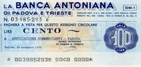 Italy 100 lires 100 Lire Banca Antonina di Padova i Trieste - 1976 - Padova - UNC -