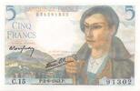 France 5 francs 5 Francs Shepherd - 02-06-1943 Serial C.15 - UNC -
