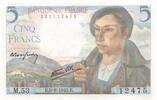 France 5 francs 5 Francs Shepherd - 05-08-1943 Serial M.53 - aUNC -