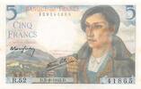 France 5 francs 5 Francs Shepherd - 05-08-1943 Serial R.52 - aUNC -