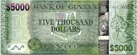 5000 Dollars, Map of Guyana - 2019) - UNC - P.40